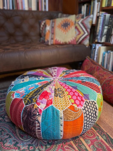 Large pouffe round multi - pouffe,