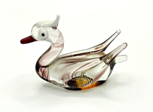 Vintage art duck - duck, glass