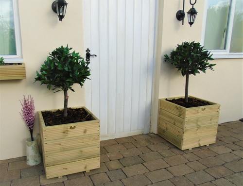 Square wooden treated garden - wooden,