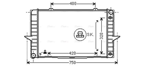 Ava coolant radiator vo2092 - radiator,