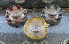 Rare Paragon Fine China 3x Cups And Saucers For Her Majesty The Queen