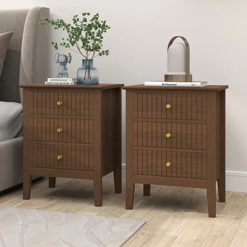 Pair drawer bedside table - 3,