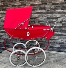 Limited Edition Poppy Red Silver Cross Dolls Pram & Baby Reborn. Please See Pics