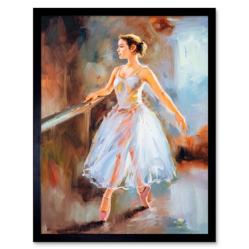 Ballet dancing barre painting - ballet,
