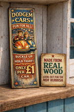 Dodgem Cars sign wooden