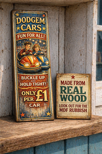 Dodgem cars sign - dodgem,