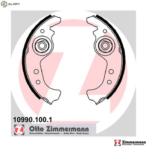 Brake shoe set 10990 100 - set, for