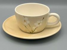 Royal Stafford Radio Carmel with White Flowers - Tea Cup and Saucer.