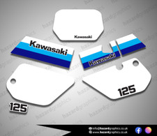 KAWASAKI Kmx 125 200 Graphics Kit Decal Set - Green Model (1986)
