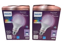 Philips 100w Equivalent A21 LED Smart Wi-Fi Color Changing Light Bulb Pack Of 2
