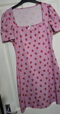 Cute Pink Strawberry Print