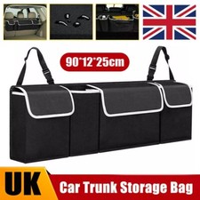 Black Large Car Boot Organiser Tidy Back Seat Trunk Storage Bag Hanging Pouch