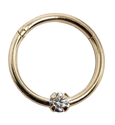 9ct gold nose - nose, cz