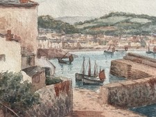 Thomas Henry Victor - 1894-1980 Penzance Newlyn - A fine early Cornish scene