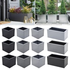 Zinc Planter Plant Trough Garden Flower Box Outdoor Indoor Galvanized Planter UK