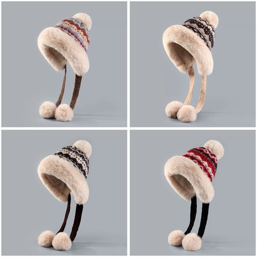 Plush winter balaclava hat - balaclava,