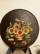 Large Vintage Chalkware Floral