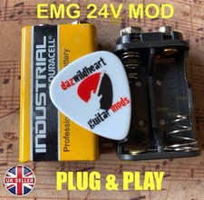 EMG 24v Active Pickup Mod Solderless 81 85 60 89 57 66 SA Batteries Not Included