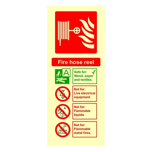 Fire hose reel sign - reel,