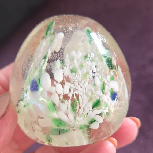 Art glass paperweight - glass, clear