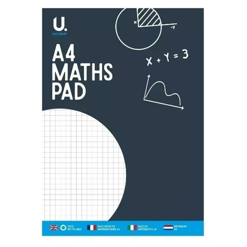 Maths pad squared paper - a4,