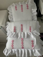 Dolls White And Pink Silvercross Pram Set