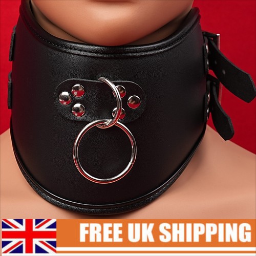 Leather neck collar - leather, with