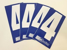  Kart 4 x White Number 4 on a Blue Background - Free Delivery -MSA Legal-Rotax