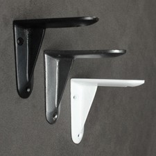 4" PLAIN SMALL CAST IRON VICTORIAN SHELF WALL BRACKET BLACK WHITE PEWTER - BR30