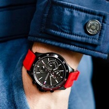 TOMMY HILFIGER MENS WATCH RED