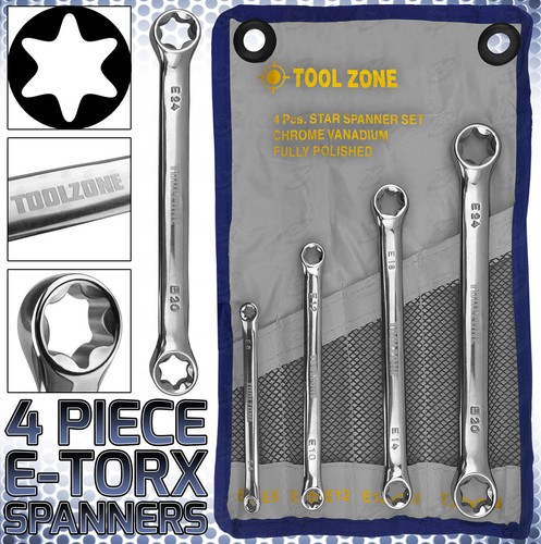 Torx spanners 4pc star - e-torx,