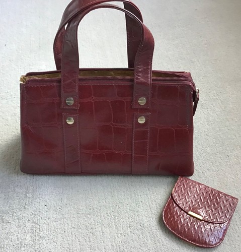 Burgundy leather tommy and - leather,