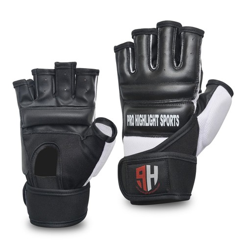 Leather mma boxing gel gloves - mma,