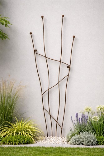 Crooked garden trellis - trellis, natural