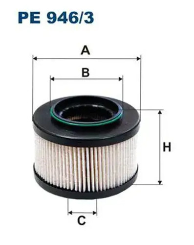 Fuel filter - insert, pe