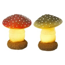 Toadstool Portable Table Lamp, Red or Green Candle Mushroom Lamp, Mushroom Light