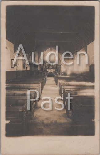 Rppc church interior nave - church,