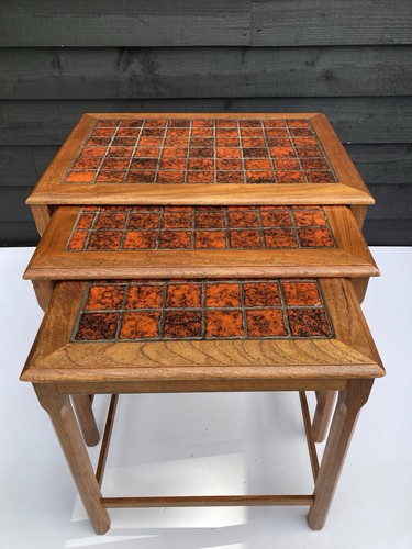 Mid century tile topped teak - mid,