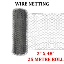 1200mm x 25 metre Galvanised Chicken Rabbit Wire Mesh Netting Fence Aviary