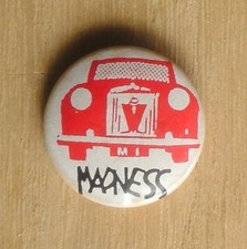 Madness 1" Pin Badge Driving In My Car Suggs Ska 2 Tone