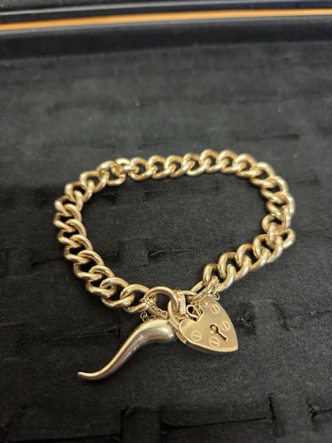 Vintage 9ct gold curb link - vintage,