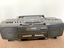 JVC RC-X510 Portable Boombox Hyper Bass Sound CD Radio Cassette  Tested