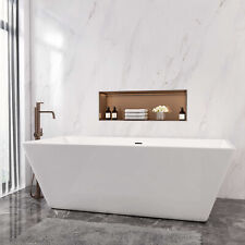 Modern Freestanding Double Ended Bath 1700x800mm Integral Waste & Overflow
