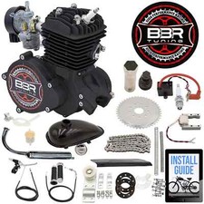 66/80cc BBR Tuning Angle Fire Bicycle Engine Kit - 2 Stroke- BLACK