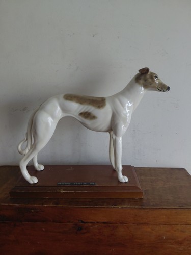 Vintage porcelain greyhound - vintage,