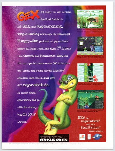 Gex ps1 sega saturn - gex, 3do