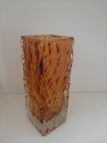 Whitefriars glass bark vase - whitefriars,