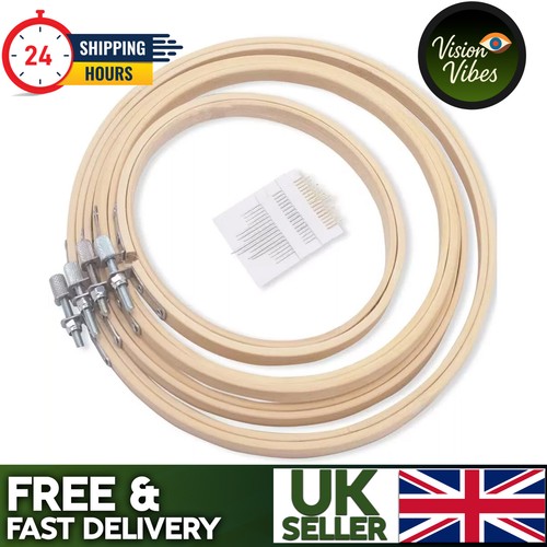 4pcs sizes round bamboo - 4pcs,