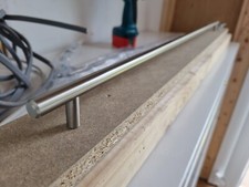 John Lewis Wardrobe Door T-bar Handle 800mm, Brushed Steel (IKEA PAX JOHN LEWIS)