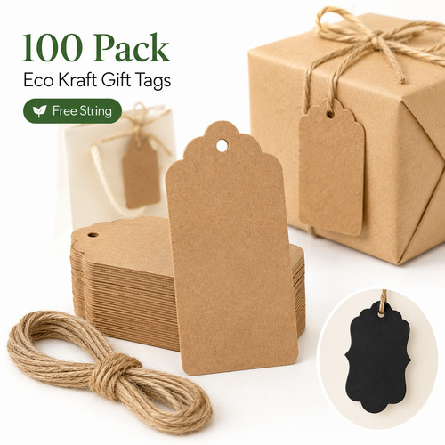 Gift tags paper eco kraft - gift,